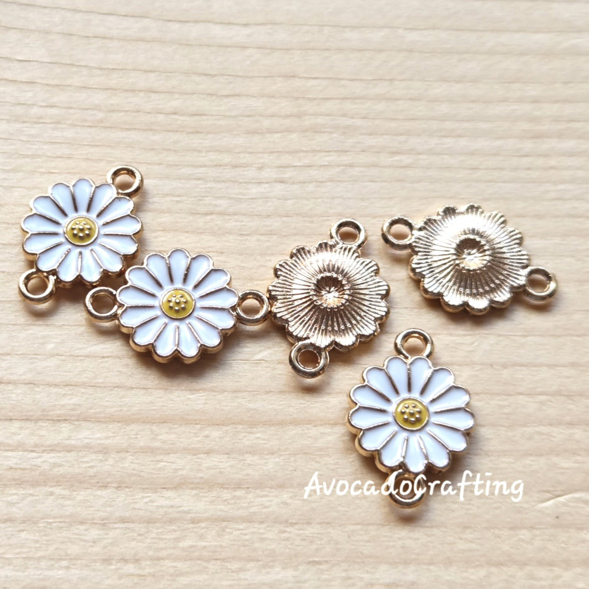 10 pieces // Daisy Connector Charm / 17*12mm / Jewelry Making