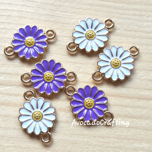 10 pieces // Daisy Connector Charm / 17*12mm / Jewelry Making