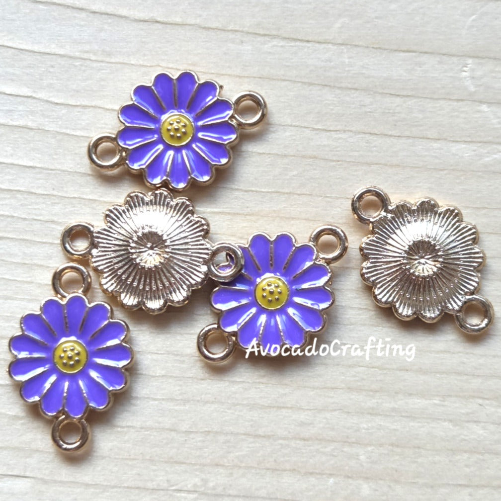 10 pieces // Daisy Connector Charm / 17*12mm / Jewelry Making