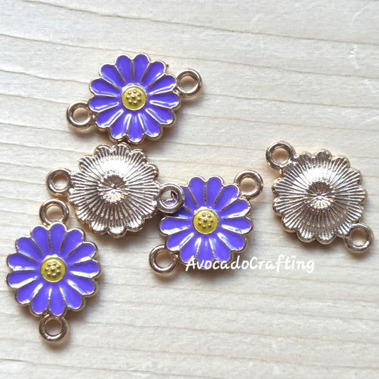 10 pieces // Daisy Connector Charm / 17*12mm / Jewelry Making