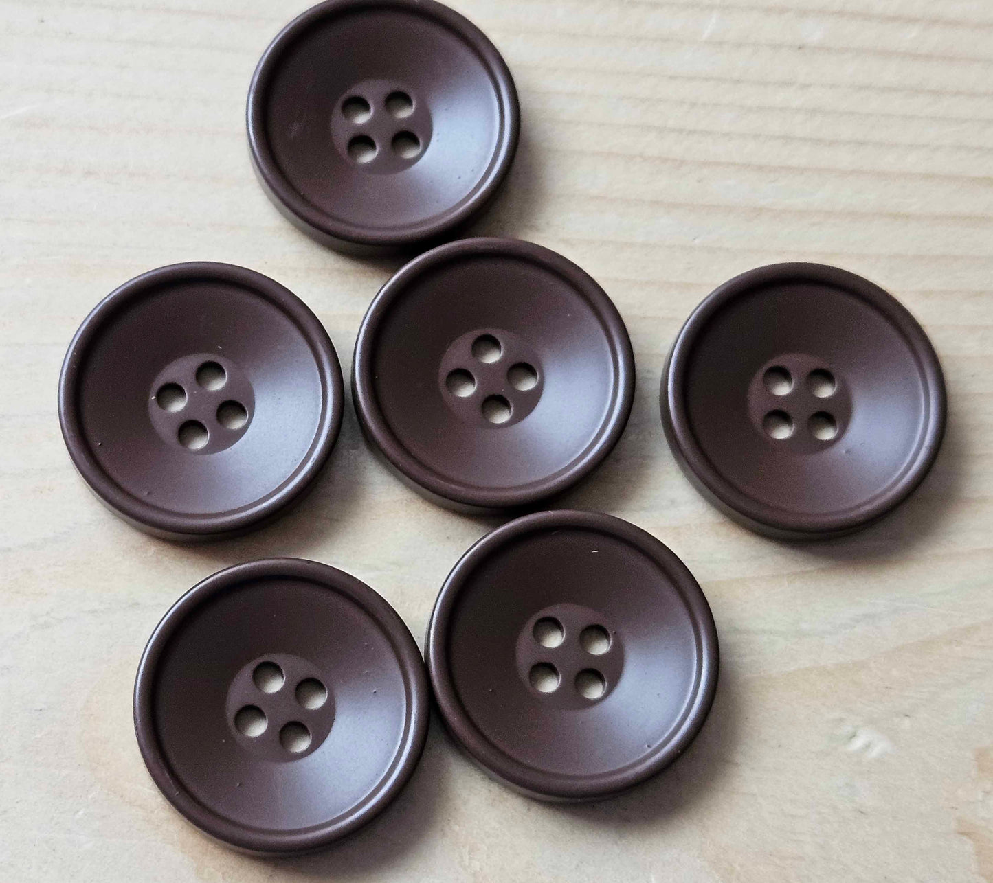 DARK COFFEE BROWN RESIN / 25mm / Korean Style Resin Buttons / Sewing Buttons