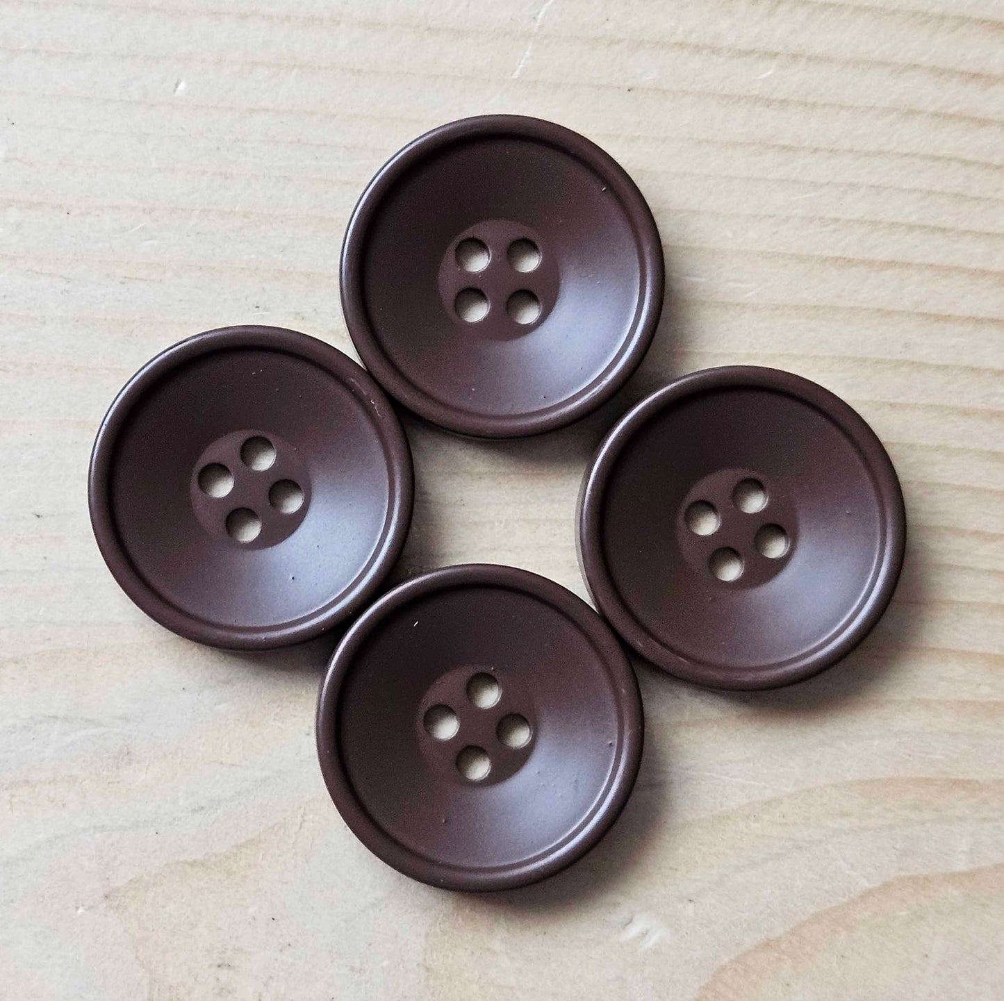 DARK COFFEE BROWN RESIN / 25mm / Korean Style Resin Buttons / Sewing Buttons