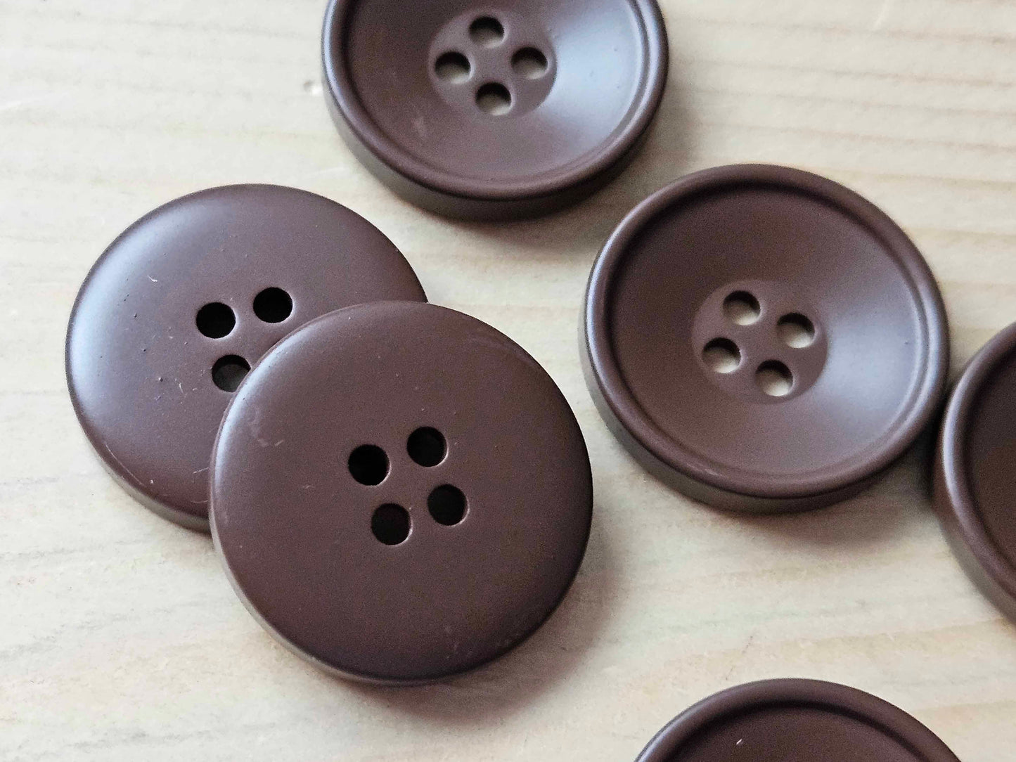 DARK COFFEE BROWN RESIN / 25mm / Korean Style Resin Buttons / Sewing Buttons