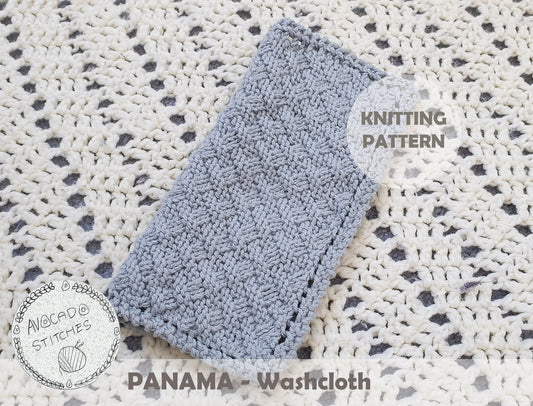 PANAMA WASHCLOTH (Digital Knitting Pattern) / Simple Pattern /  Digital Knitting Pattern