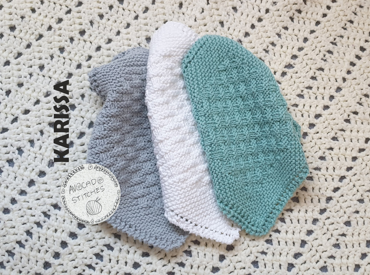 KARRISA WASHCLOTH (Digital Knitting Pattern) / Simple Pattern /  Digital Knitting Pattern