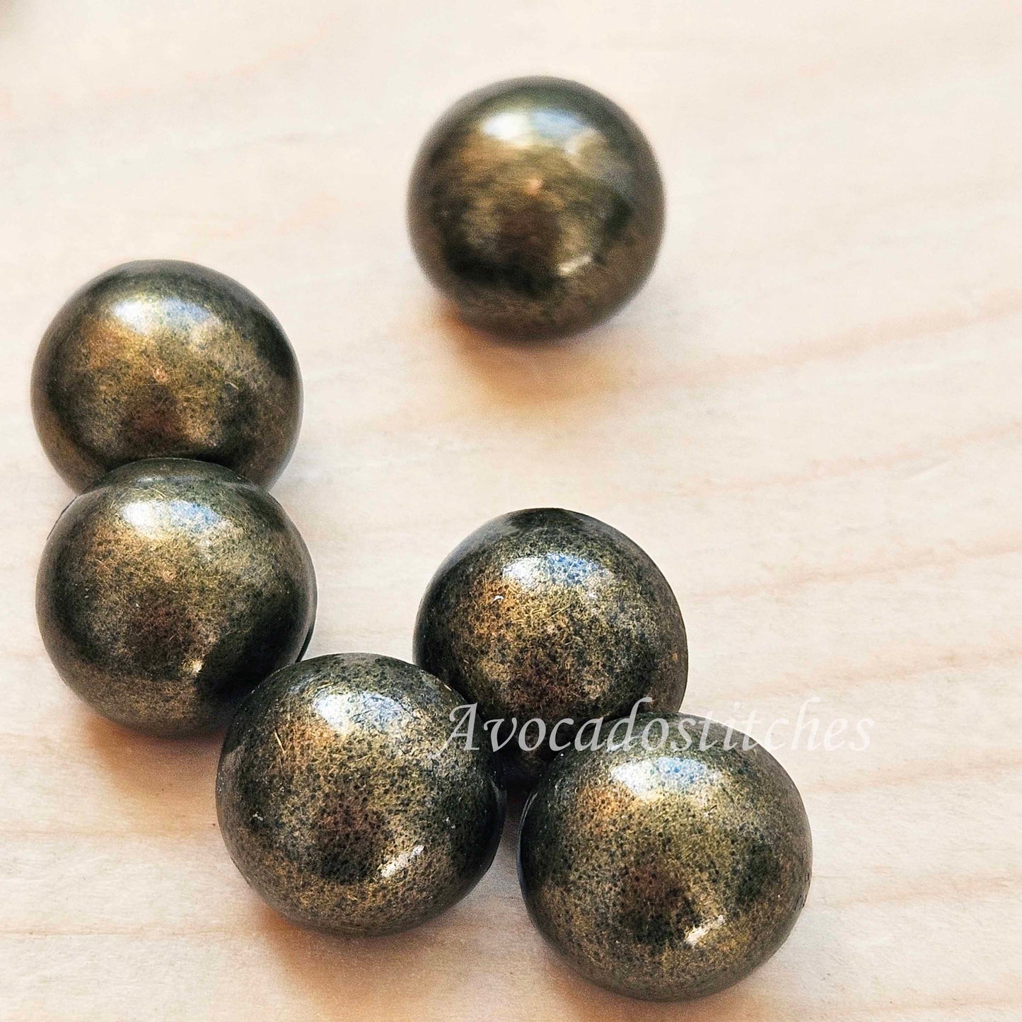 Clearance // CLASSIC DOME SHANK BRONZE / Metal Alloy Shank Buttons / 11.5-28mm