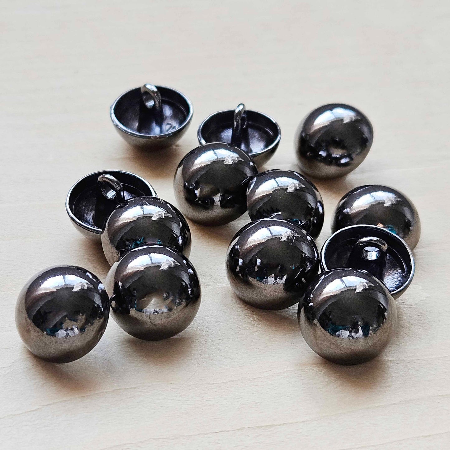 CLASSIC DOME SHANK / Gunmetal Metal Alloy Shank Buttons / 11.5-23mm