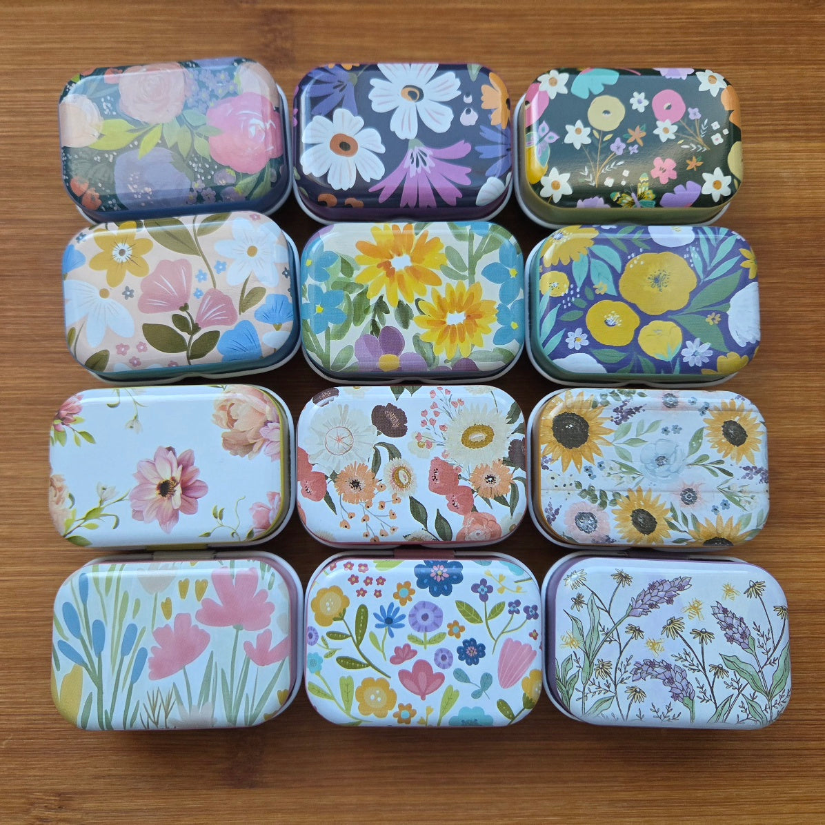 Clearance // DREAMY PETAL Notion Storage Tin / Storage for Knitting Crochet Sewing Notions / Stitch markers Storage / Notion Storage