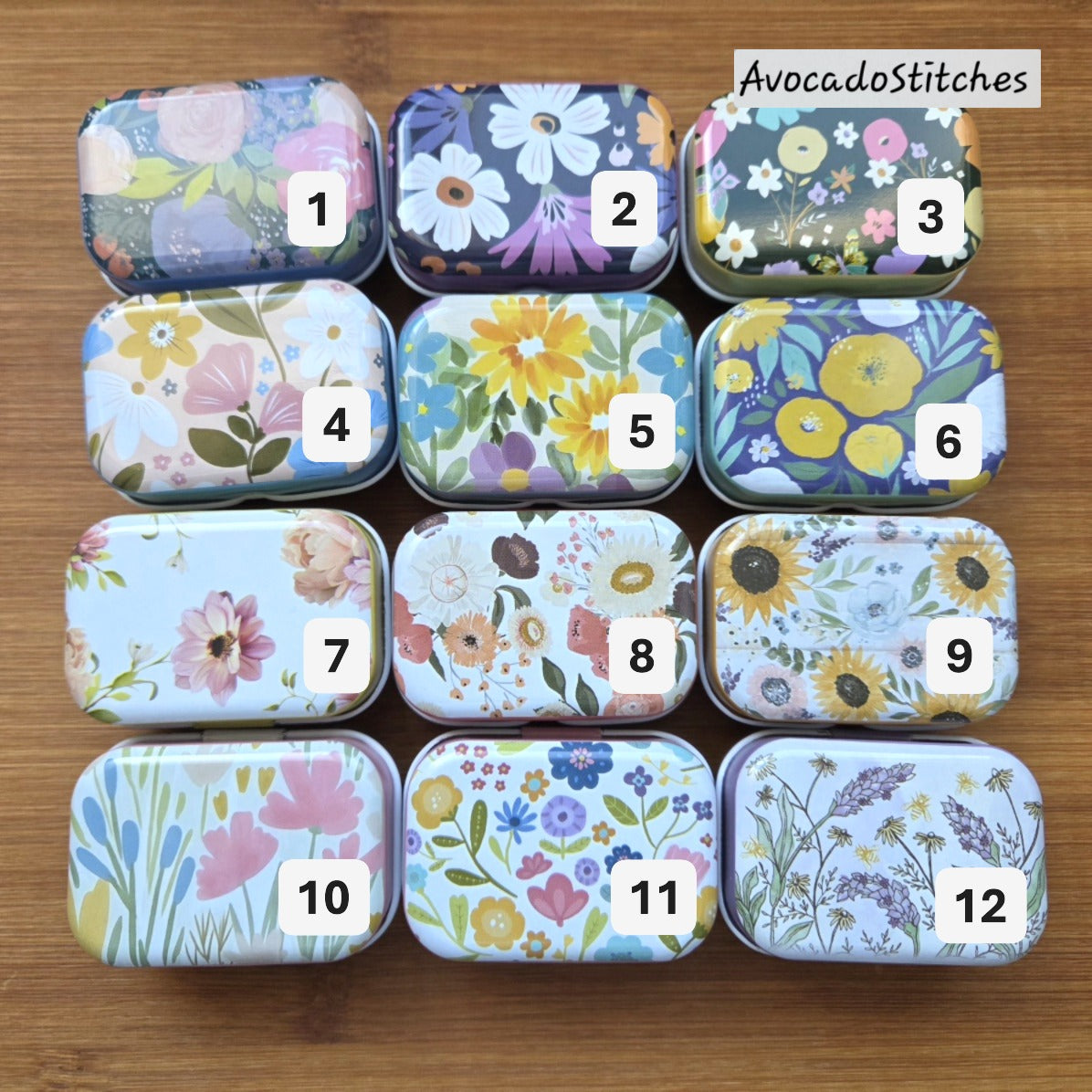 Clearance // DREAMY PETAL Notion Storage Tin / Storage for Knitting Crochet Sewing Notions / Stitch markers Storage / Notion Storage