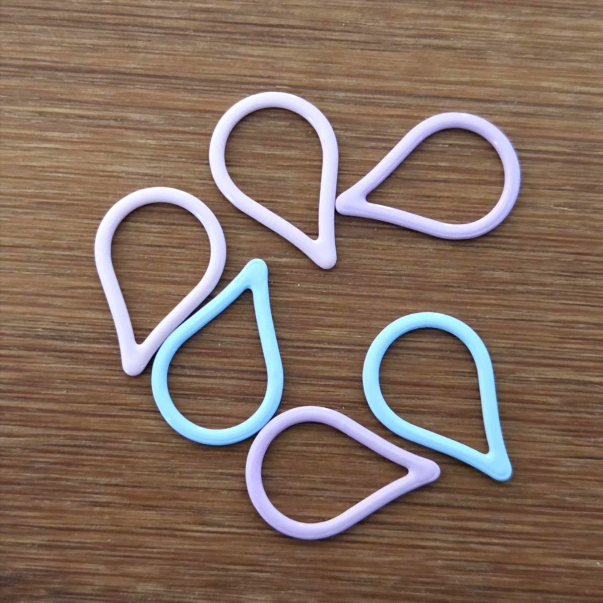 DRIZZLE Stitch Markers / 8 pcs / Snag Free / Knitting Crochet Notions