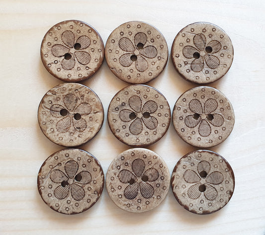 COCO ELDER / 15-20mm / Coconut Buttons / Sewing Buttons