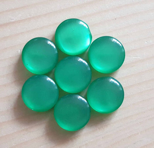 EMERALD GREEN SHANK RESIN / 12mm / Set of 8 buttons / Resin Buttons / Sewing Buttons