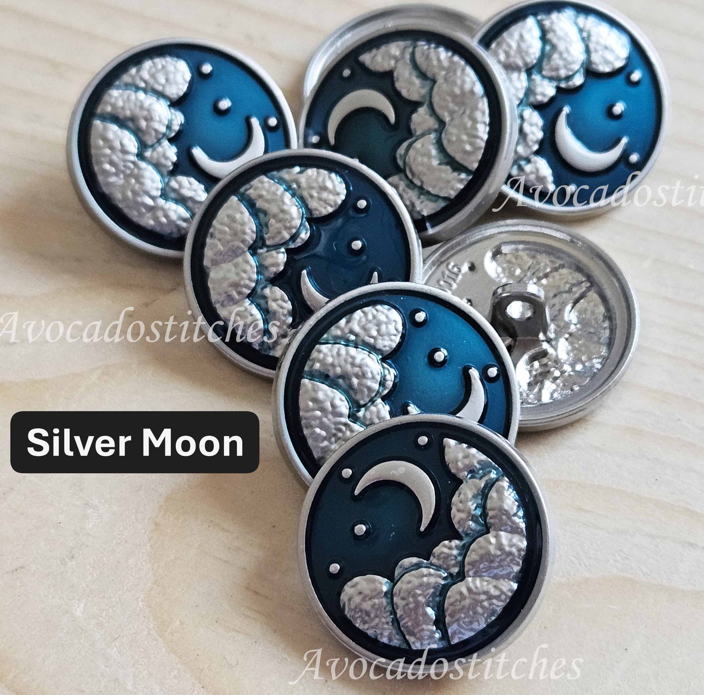 EMERALD SKY / 20mm - 4 buttons / Metal Shank Buttons / Sewing Buttons