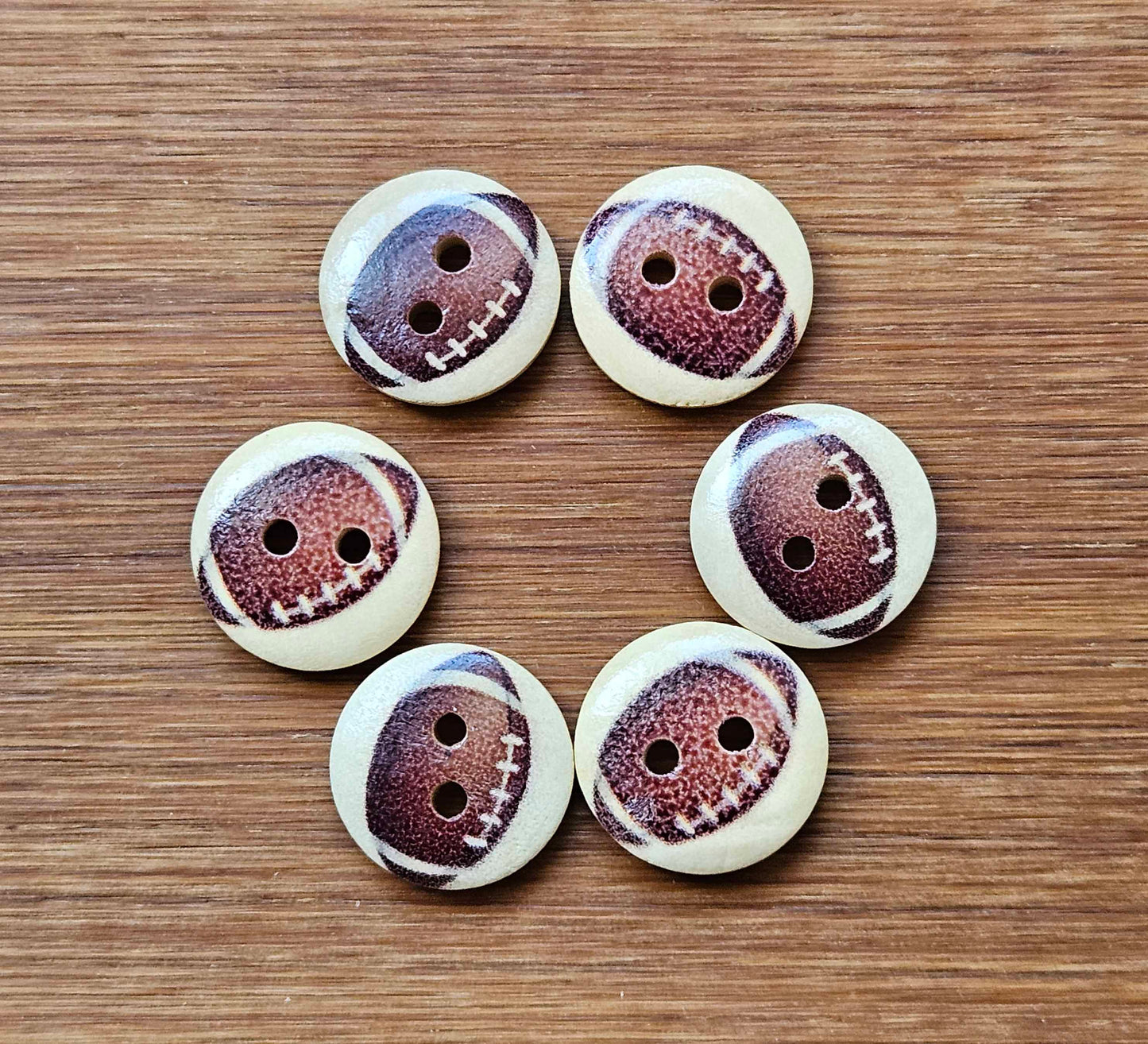 BALL GAMES / 15mm / Wooden Buttons / Sewing Buttons