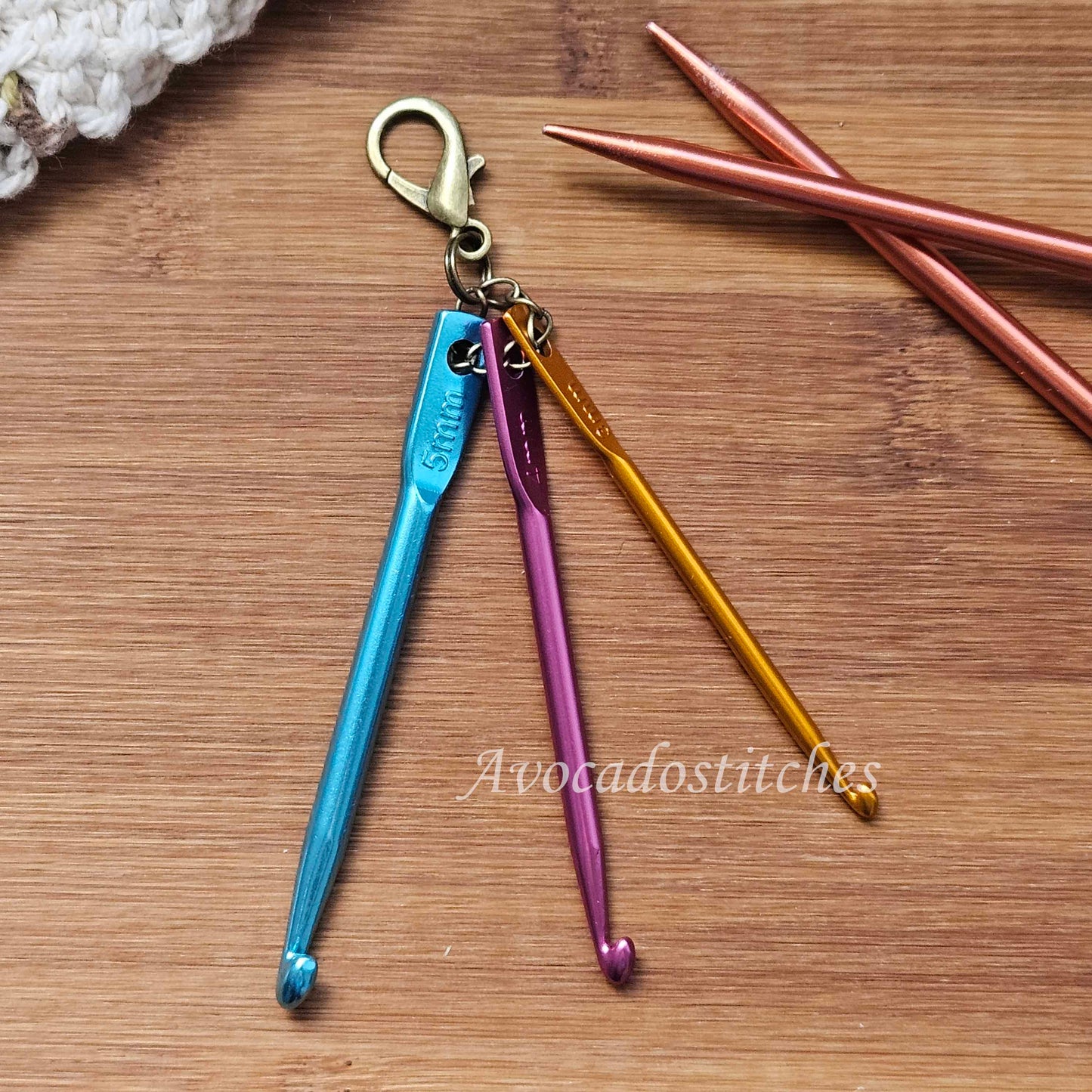 FOREST FERN Essential Emergency Knitting & Crochet Keychain Kit / Knitting Notion Kit