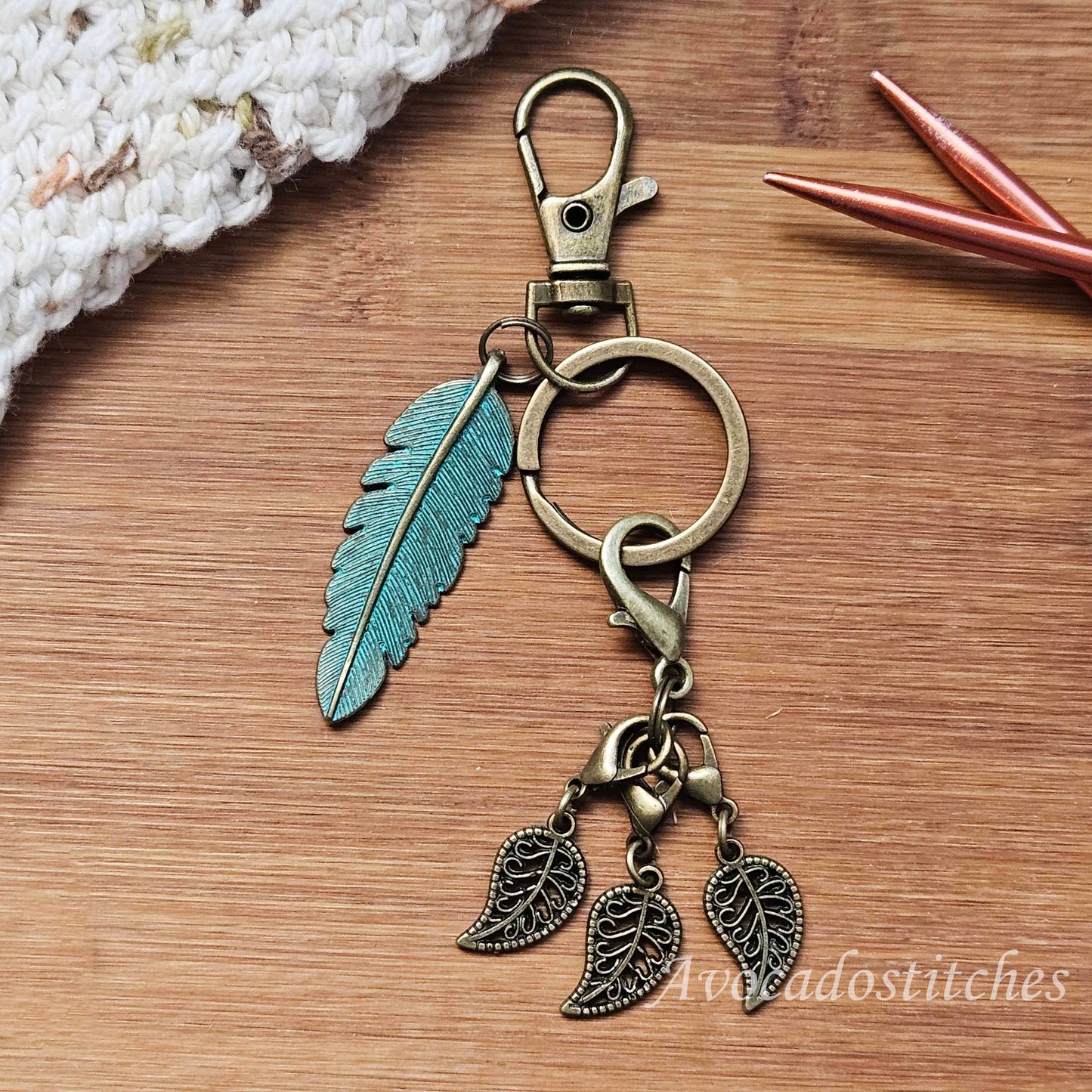 FOREST FERN Essential Emergency Knitting & Crochet Keychain Kit / Knitting Notion Kit