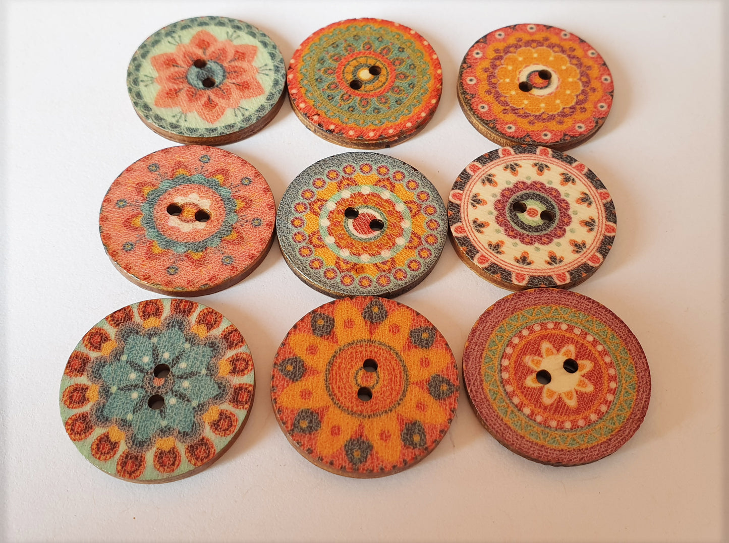 GARDEN / 20-25mm / Wooden Buttons / Sewing Buttons