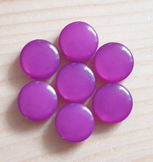 GRAPE PURPLE SHANK RESIN / 12mm - 8 buttons / Resin Buttons / Sewing Buttons