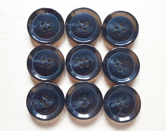 GREY MARBLE / 25mm / Resin Buttons / Sewing Buttons