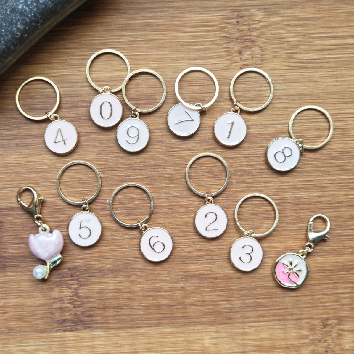 Garden Bliss Progress Keepers / Numbered Stitch Markers / Row Counter / Knitting Crochet Stitch Markers / Notions