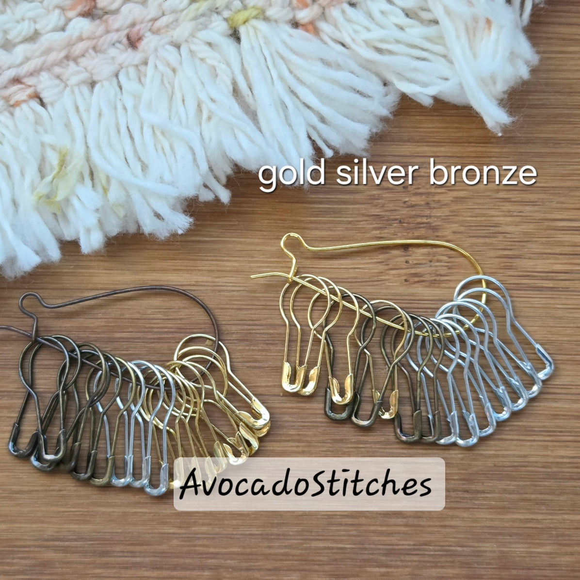 VINTAGE BULB PINS / 40 pcs / Removable Stitch Markers / Crochet Knitting Stitch Markers / Notions