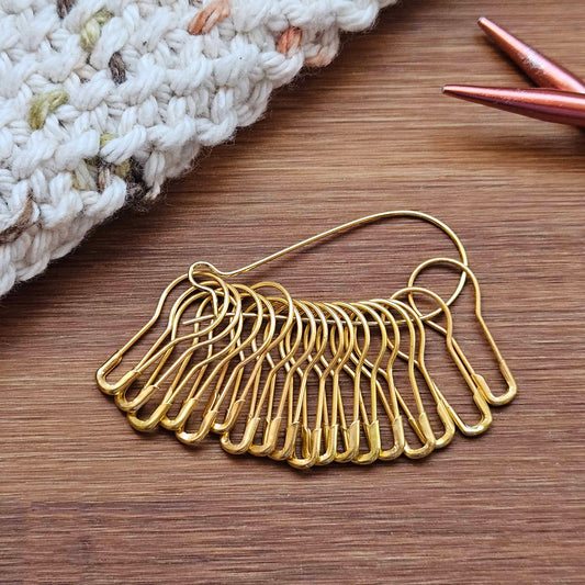 BRASS GOLDEN Bulb Pins / 40 pcs / Removable Stitch Markers / Crochet Knitting Stitch Markers / Notions