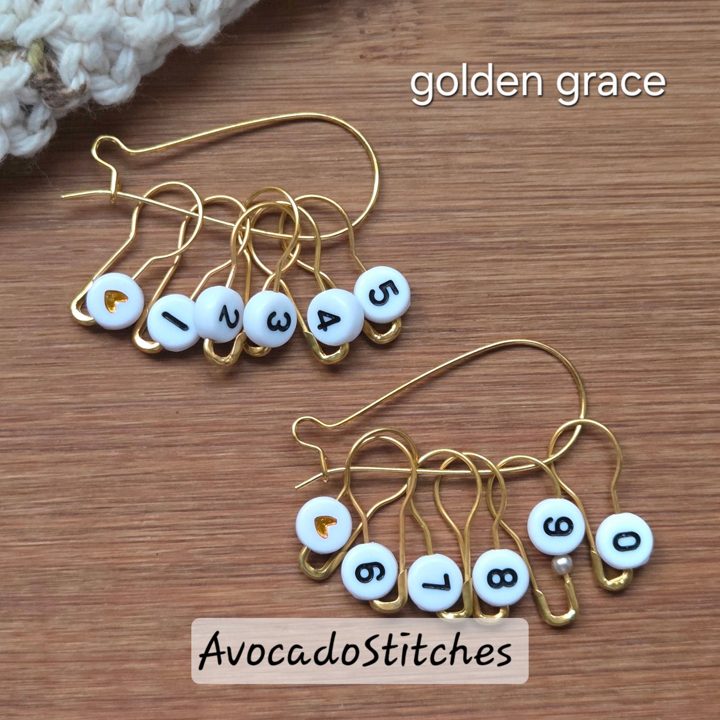 CLASSIC TRINITY SHINE / Set of 14 / Numbered Bulb Pins Stitch Marker Set / Crochet Knitting Stitch Markers / Notions