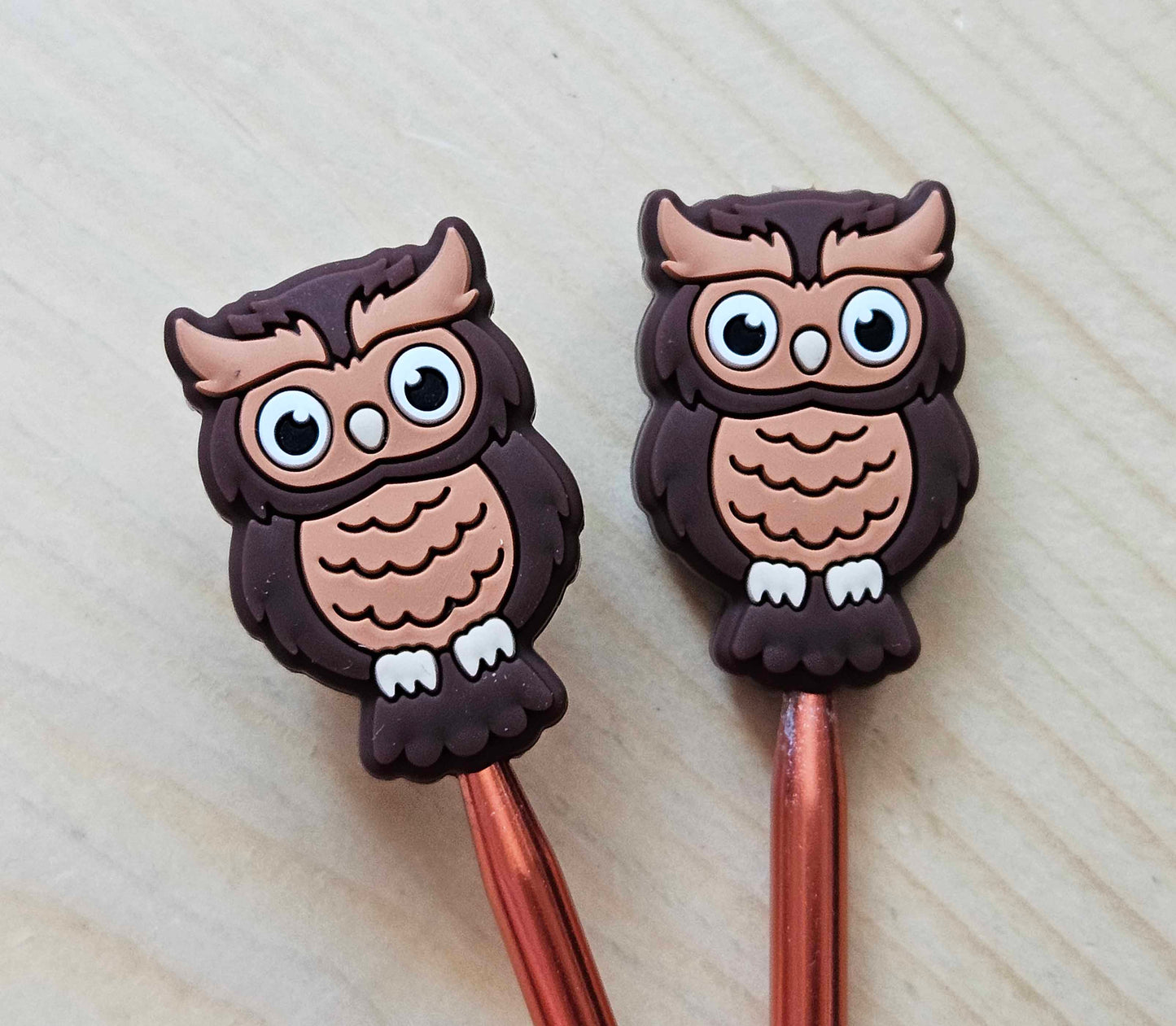 OWL STITCH STOPPERS / Knitting Needle Stoppers / Point Protection / Notions