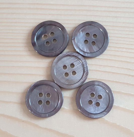 4-HOLE GREY SEASHELL BUTTONS / 10-25mm / MOP Shell Buttons / Sewing Buttons