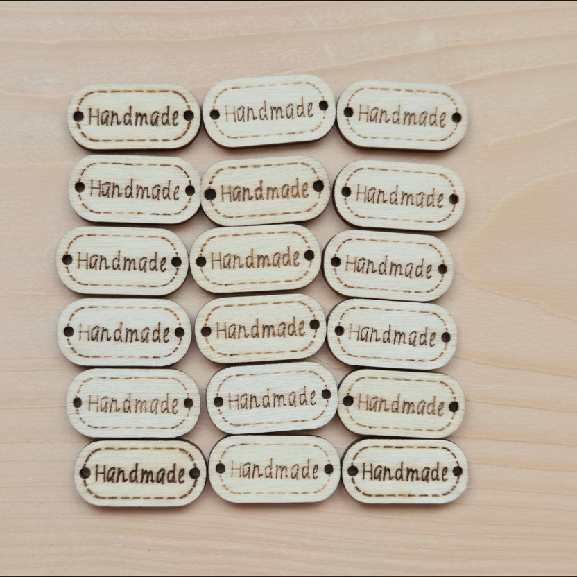 HANDMADE / Wooden Tags / 24*12mm (Set of 10)