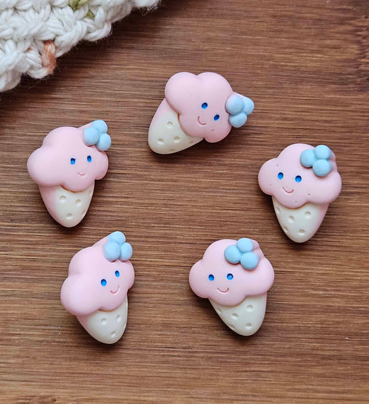 Clearance // ICECREAM / Resin Shank Buttons / 24×18mm (Set of 4)