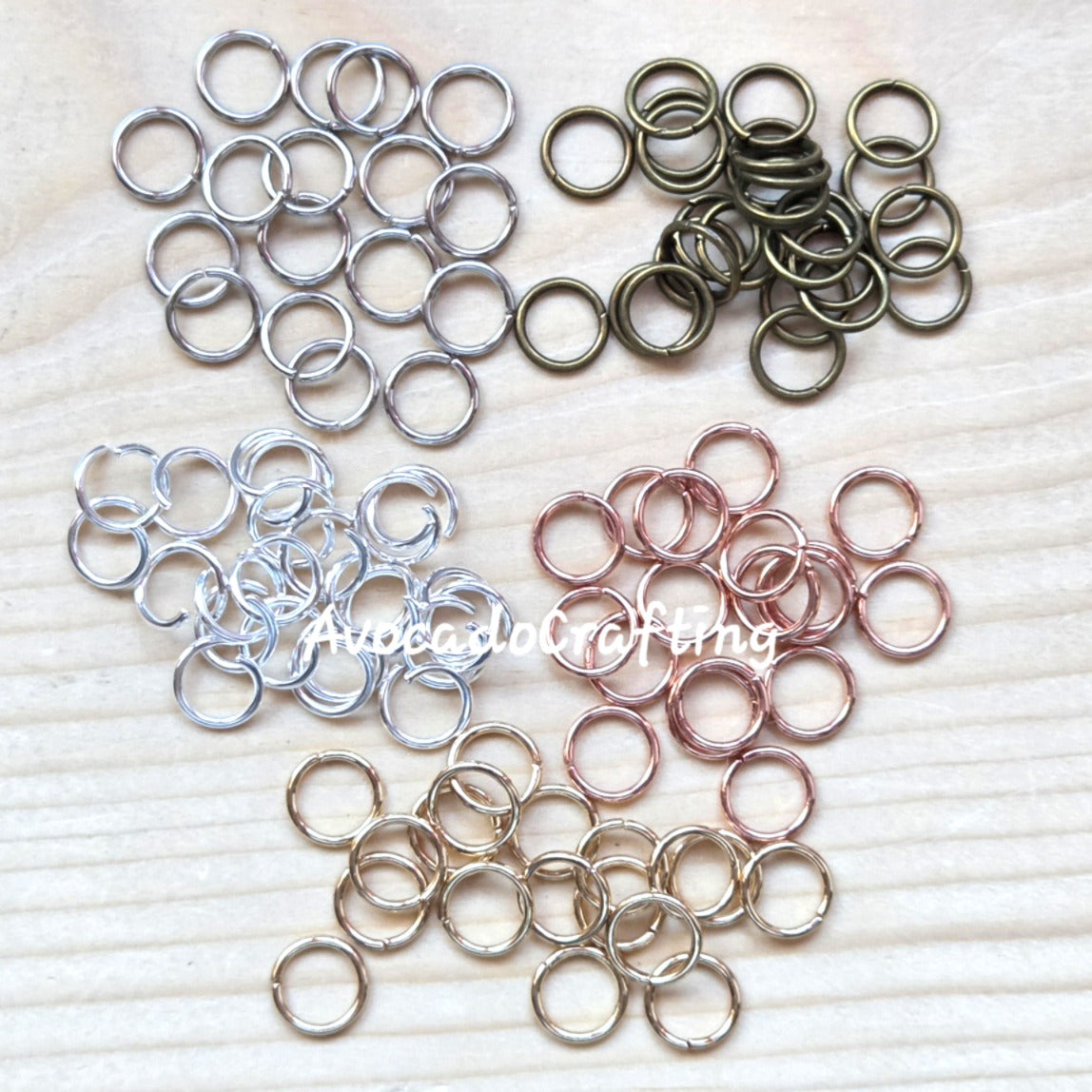 Open Jump Rings / 8*1mm / 200 pieces / Metal Alloy / Jewelry Making