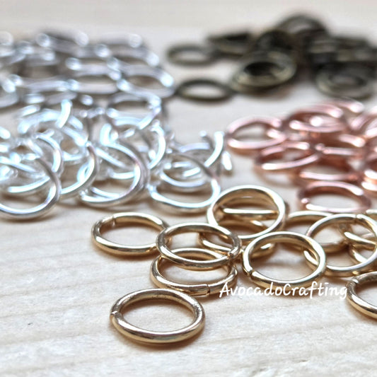 Open Jump Rings / 8*1mm / 200 pieces / Metal Alloy / Jewelry Making