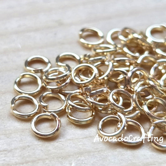 500/1000pcs // Open Jump Rings / KC gold / 4*0.7mm / Metal Alloy / Jewelry Making
