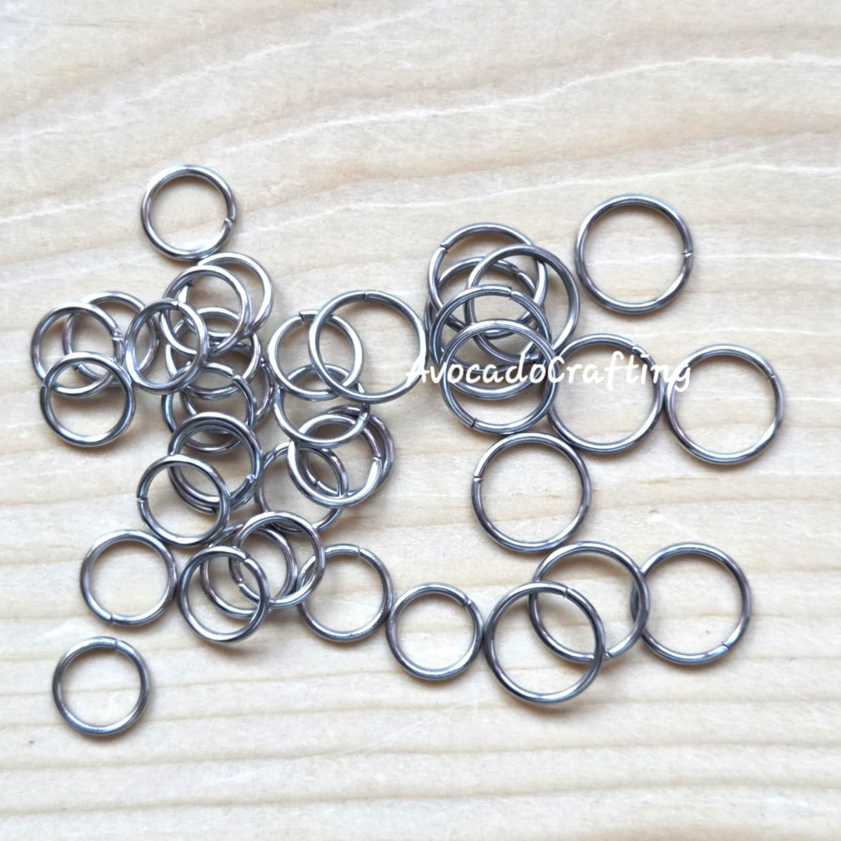 100pcs // 304 Stainless Steel / Open Jump Rings / 8-10*1mm / Jewelry Making