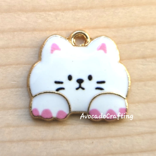 Kitten Charm / 10 pieces / Jewelry Making