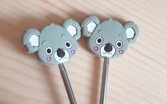 KOALA STITCH STOPPERS / Knitting Needle Stoppers / Point Protection / Notions