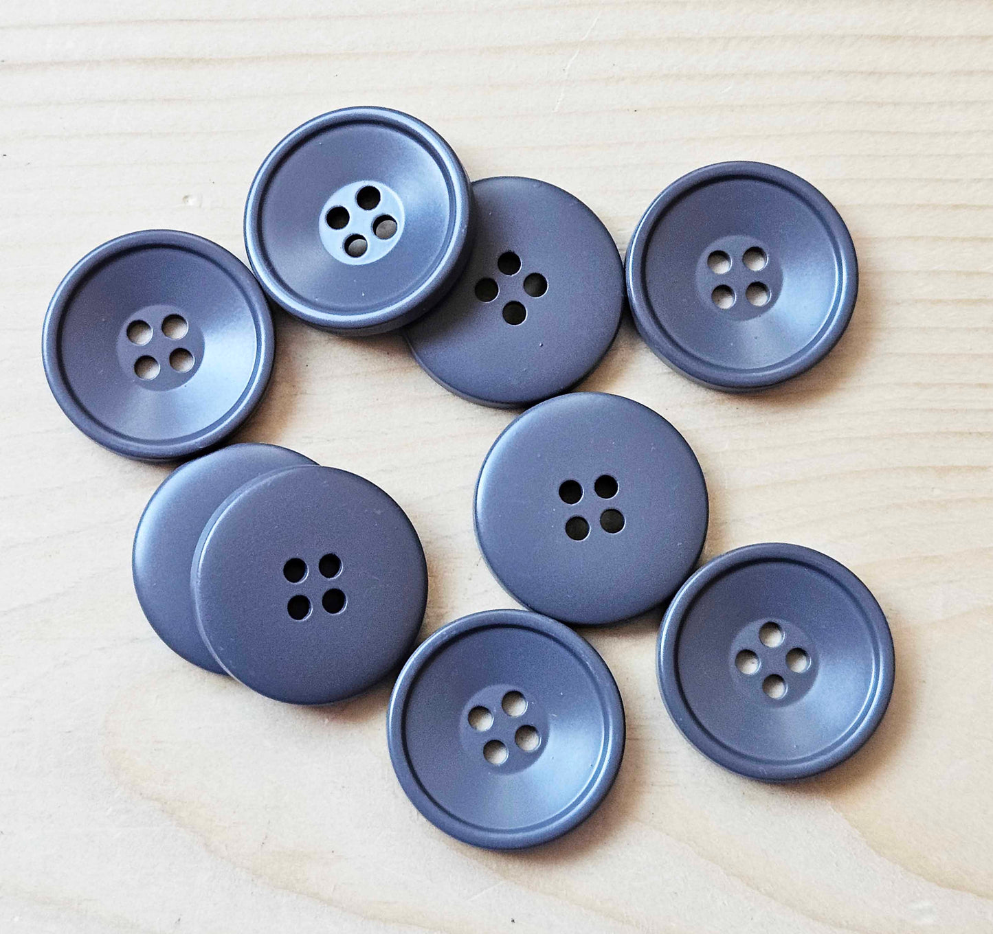 DARK GREY RESIN / 25mm 30mm - 4 buttons / Korean Style Resin Buttons / Sewing Buttons