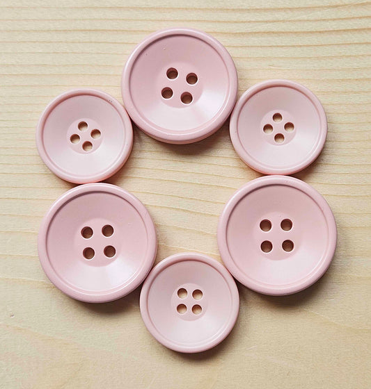 PINK KOREAN RESIN / 21-30mm / Set of 4 buttons / Korean Style Resin Buttons / Sewing Buttons