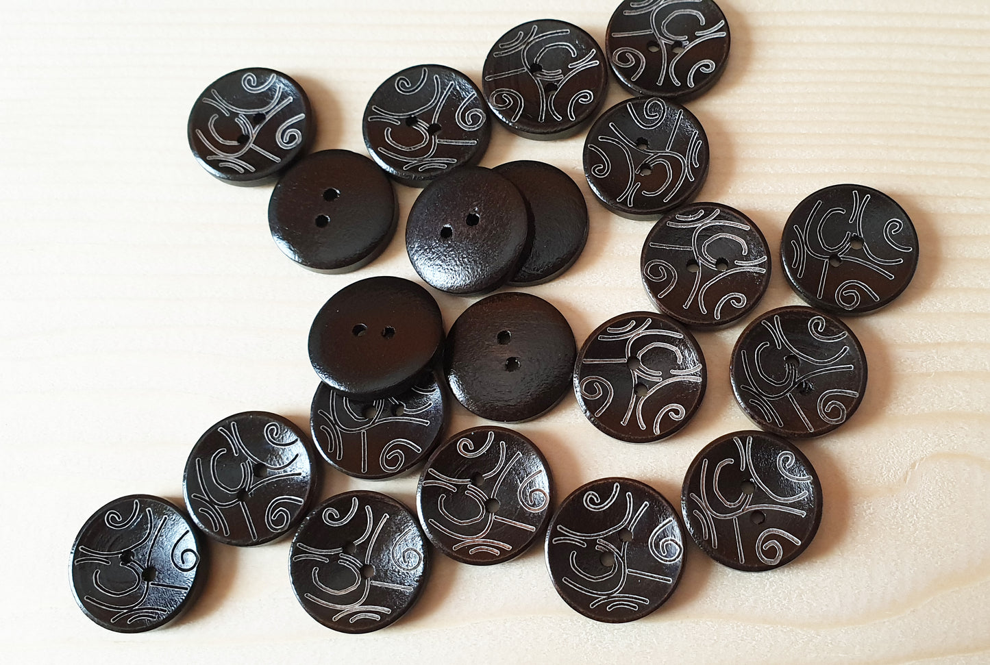 KORU / 20mm / Wooden Buttons / Sewing Buttons