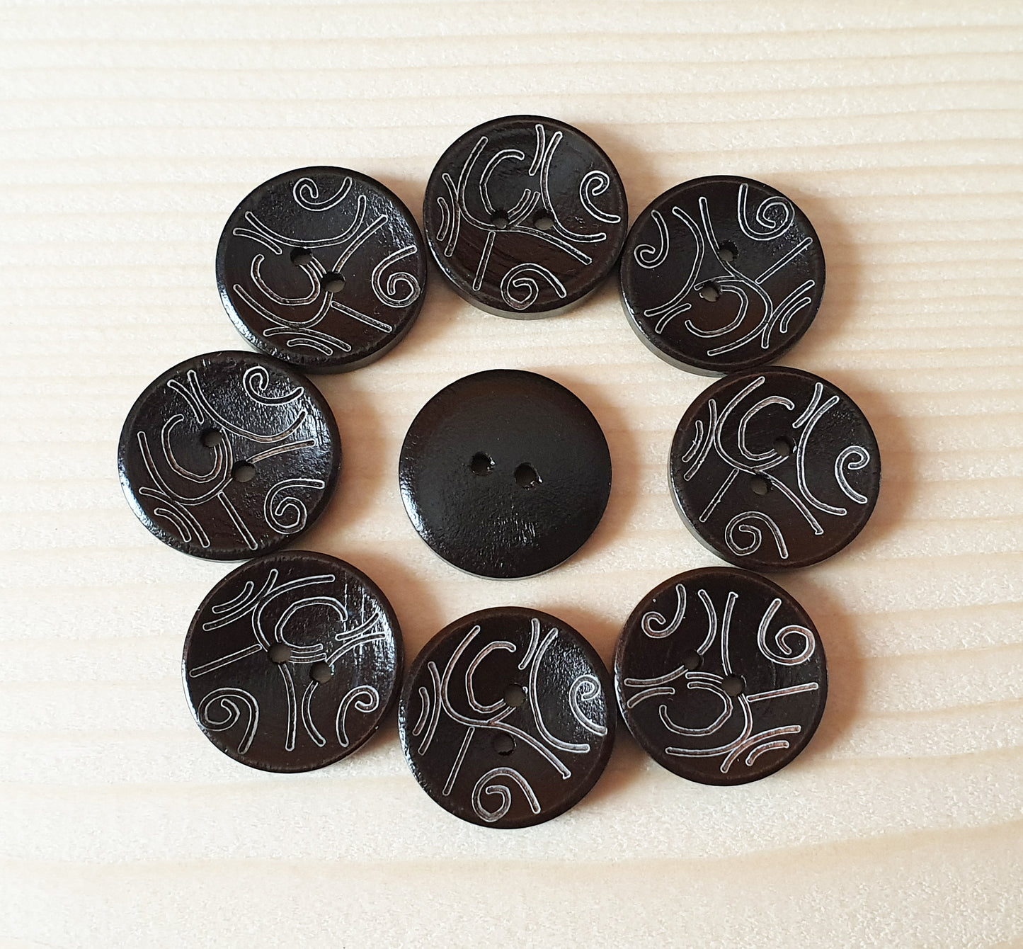 KORU / 20mm / Wooden Buttons / Sewing Buttons