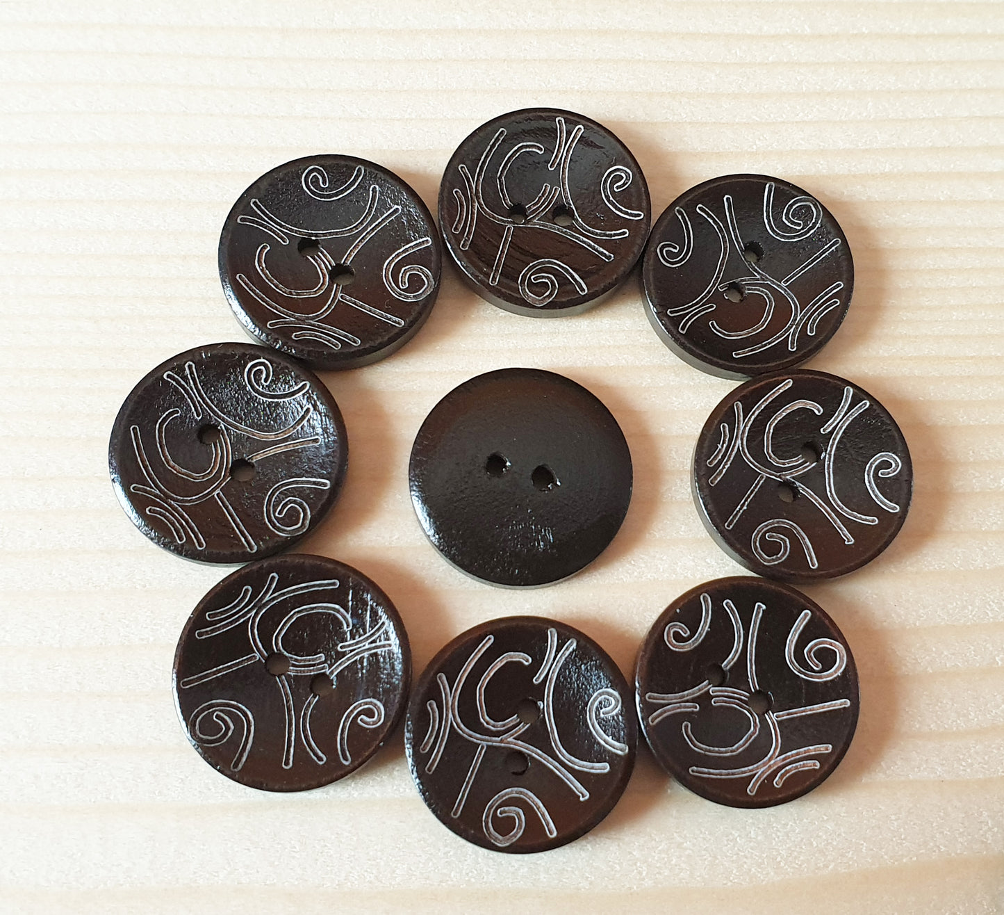 KORU / 20mm / Wooden Buttons / Sewing Buttons