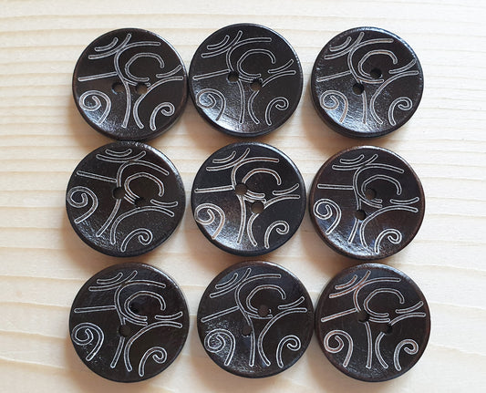 KORU / 20mm / Wooden Buttons / Sewing Buttons