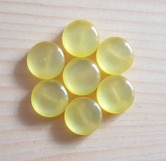 LEMON YELLOW SHANK RESIN / 12mm (Set of 8)