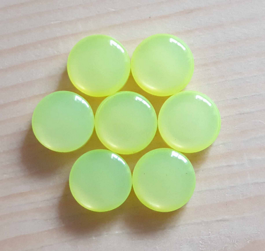 LIME YELLOW SHANK RESIN / 12mm / Resin Buttons / Sewing Buttons