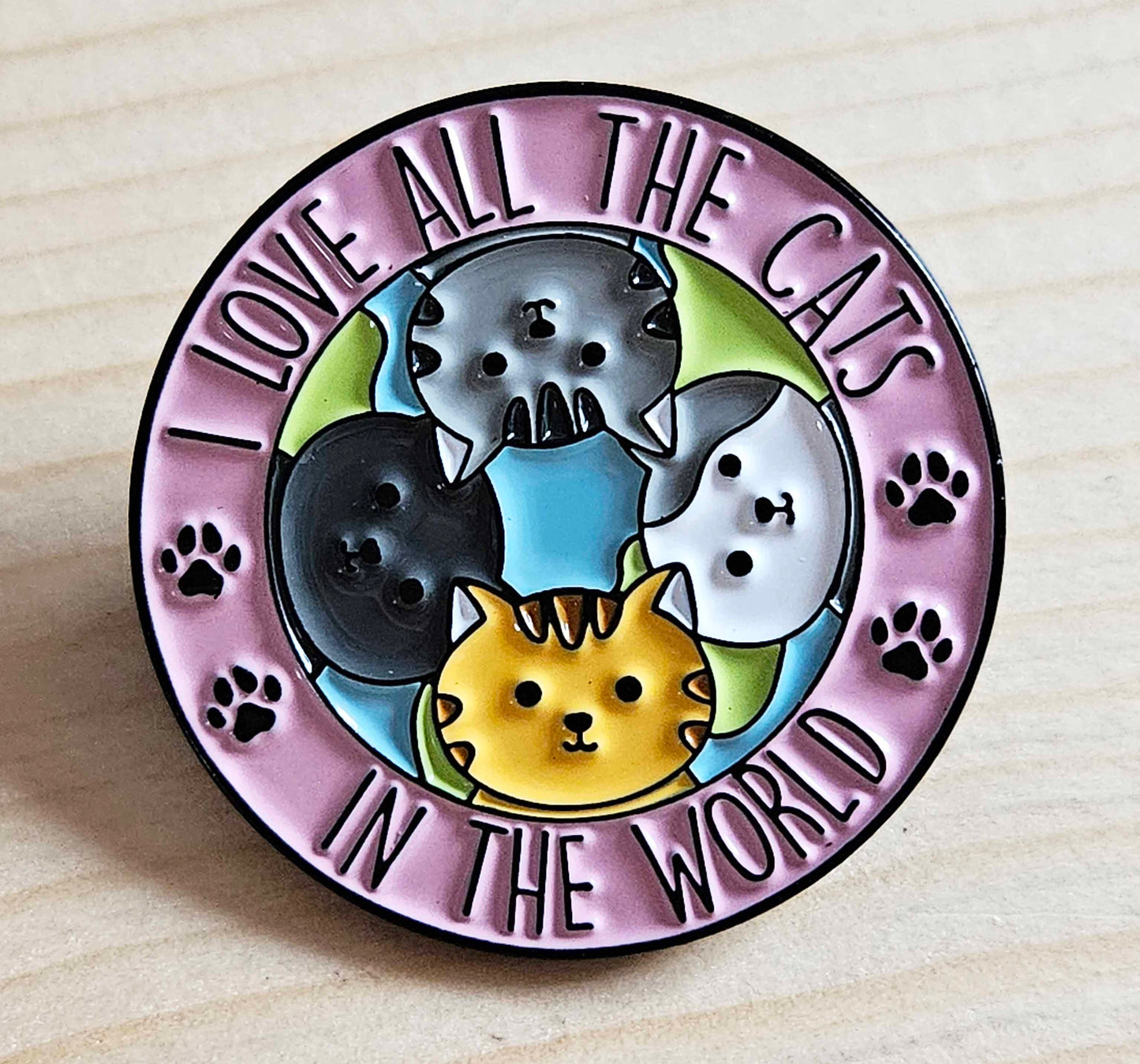 LOVE ALL CATS / Cat Pins / Pet Brooches / Kitten Pins