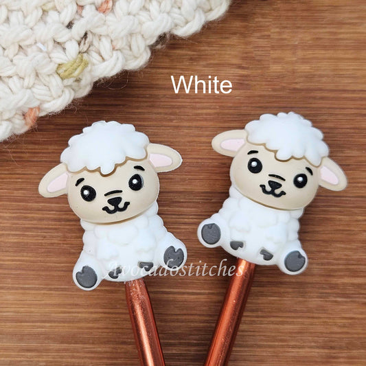 LAMBIE (3D) Stitch Stoppers / 2 pieces / Knitting Needle Stoppers / Point Protection / Notions