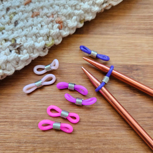 LAVENDER KNITTING Needle Huggers / 8 pcs / Stitch Huggers / Notions