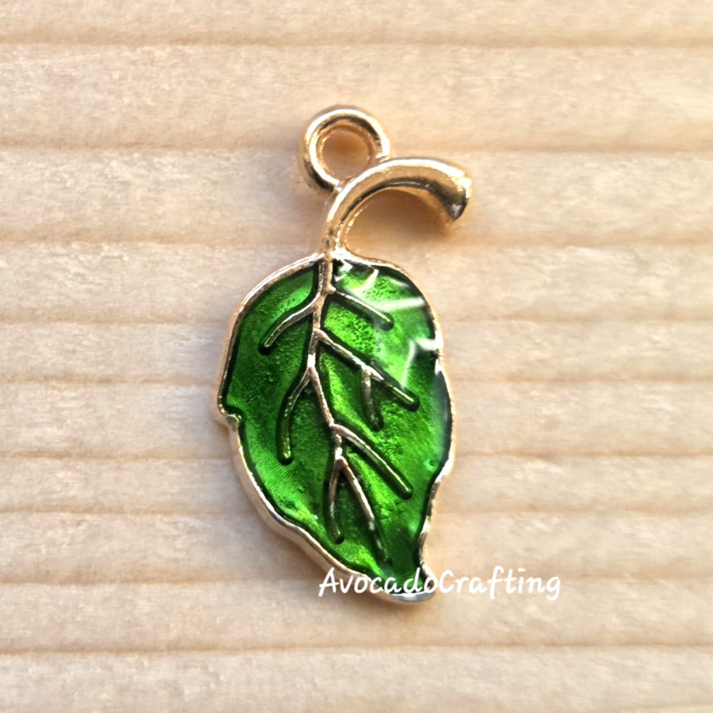 10 pieces // Leaf Charms / 11*21mm / Jewelry Making