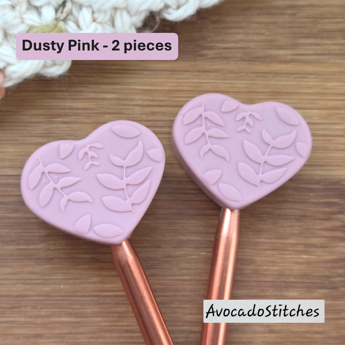 LEAFY HERAT Stitch Stoppers / Knitting Needle Toppers / Point Protection / Notions